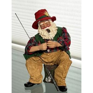 Clothique Fishing Santa Possible Dreams Hooked On Christmas Fishing Pole 8.75"
